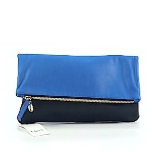 Clare V Fold Over Colorblock clutch